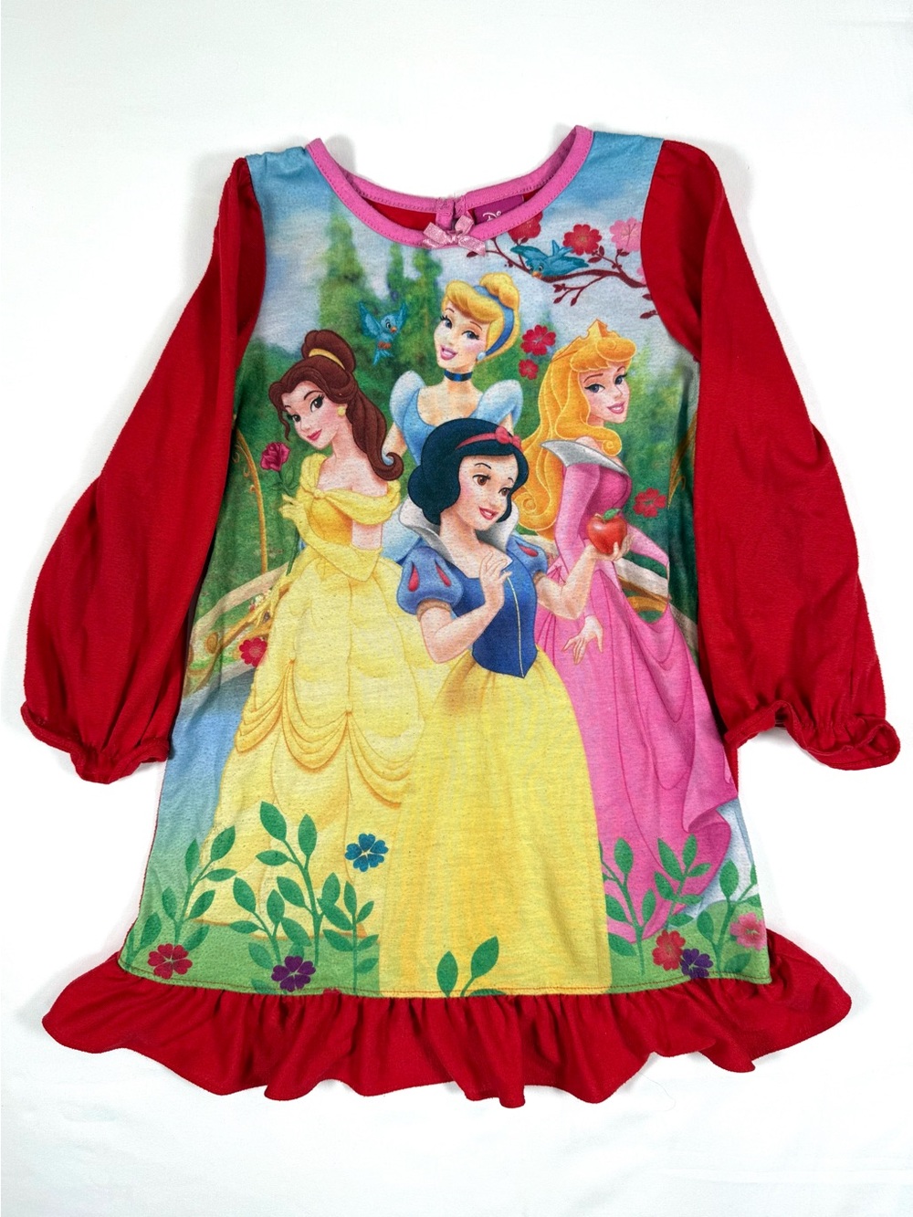 VINTAGE DISNEY PRINCESS Girls Nightgown Dress 4/5 Princesscore Fairytale   Y2K